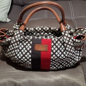 KATE SPADE New York Canvas w/ Leather Trim  Tote  Hand Bag